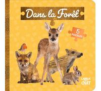 Bébé touche-à-tout - Mon livre puzzle - Dans la forêt - 2 pieces - Collectif - Langue Au Chat - Jeux livres objets