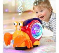 Bébé tout-petit crabe électrique mignon animal électronique véhicule voiture jouet ramper, jouer de la musique, lumière éblou A189