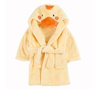 Bébé tout-petits mignon fantaisie Animal Polaire à capuche Robe de chambre 6-24 mois - Jaune - 12 mois