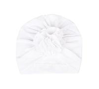Bébé Turban Bonnet, Bonnet Turban Naissance Fille Elastique Coton Doux Toddler Tête Wraps Enfant en Bas Âge Bonnet Coton Doux Toddler Tête Wraps Enfant en Bas Âge Bonnet Blanc