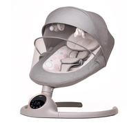 BEBE2LUXE ALPHA: Balancelle bebe/Transat bebe électrique jusqu'a 9kg, bluetooh pour smartphone, harnais de sécurité 5 points