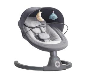 BEBE2LUXE Ava : Balancelle Bébé/Transat Bébé Électrique jusqu'à 9kg, Télécommande, Bluetooth pour Smartphone, Harnais de Sécurité 5 Points