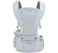 Bebear Porte-bébé pour 0 à 36 mois, sac à dos 3D Air Mesh pour nouveau-né à tout-petits, porte avant ergonomique 6 en 1 (bleu coton)
