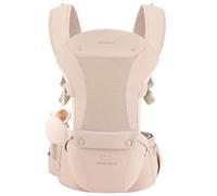 Bebear Porte-bébé pour 0 à 36 mois, sac à dos 3D Air Mesh pour nouveau-né à tout-petits, porte avant ergonomique 6 en 1 (coton rose)