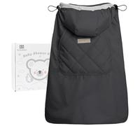Bebear Winter Cover for Baby Carrier Warm Universal Hoodie Baby Carrier Cover for All Seasons(Dark Grey)