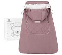 Bebear Winter Cover for Baby Carrier Warm Universal Hoodie Baby Carrier Cover for All Seasons(Dark Pink)