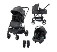 BEBECONFORT Brume Trio, Poussette 3 en 1, 0 à 4 ans, compacte et légère, siège auto i-Size, Mineral Graphite