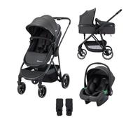 Bébé Confort Poussette 3-en-1 Brume – assise transformable, siège auto i-Size, Mineral Graphite