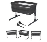 Bebeconfort Calidoo, Lit Cododo Bébé et Berceau Bébé 2-en-1, 0-6 mois (0-9 kg), Berceau Cododo Inclinable, 5 Hauteurs, Grand Matelas Rembourré, Côtés en Filet, Côté Pliable Facilement, Tinted Graphite