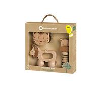 Bébéconfort Coffret cadeau jouets d'éveil en bois FSC pour bébé : Jouet à rouler + Hochet bébé grelot + Hochet gling-gling