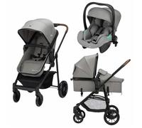 BEBECONFORT HAZE Poussette 3 en 1 i-Size - assise transformable en nacelle + Siège auto Groupe 0+ De 0 à 22Kg,