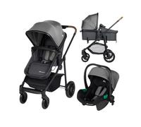 BEBECONFORT HAZE Poussette 3 en 1 i-Size - assise transformable en nacelle + Siège auto Groupe 0+ De 0 à 22Kg, Tinted Stone