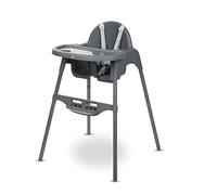 Bebeconfort Meely, Chaise Haute Bébé Évolutive 2-en-1, 6 Mois - 3 Ans (max. 15 kg), Chaise Haute Légère (3,3 kg), Chaise Bébé Portable, Nettoyage Facile, Harnais de Sécurité 5 Points, Dark Grey