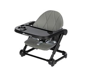 Bebeconfort Moly, Rehausseur Chaise Bébé, 6 mois-3 ans, 9-15kg, Chaise Haute Portable Légère, Pliage Compact, 3 Hauteurs, Rehausseur Enfant, Chaise Repas Bébé avec 3 Positions de Plateau, Tinted Grey