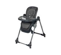 Bebeconfort Olea, chaise haute, 0 à 3 ans, 0 à 15 kg, entièrement réglable, 9 positions de hauteur et 3 d’inclinaison, nettoyage facile, 4 roues pivotantes, pliage compact, Tinted Graphite
