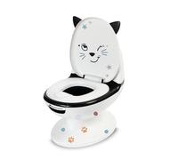 Bebeconfort Pot Bébé Mini Toilette, 1-3 Ans (max. 20 kg), Black & White | Pot Toilette Bébé, Pare-Éclaboussures, Vrai Son de Chasse d'Eau, Cuvette Amovible, Facile à Nettoyer, Base Antidérapante