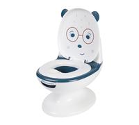 Bebeconfort Pot Bébé Toilette, Siège d'Apprentissage de la Propreté, 1-4 ans, 0-20 kg, Pare-Éclaboussures, Vrai Son de Chasse d'Eau, Cuvette Amovible, Facile à Nettoyer, Ours Bleu