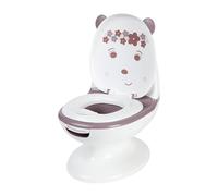 Bebeconfort Pot Bébé Toilette, Siège d'Apprentissage de la Propreté, 1-3 ans, 0-20 kg, Pare-Éclaboussures, Vrai Son de Chasse d'Eau, Cuvette Amovible, Facile à Nettoyer, Ours Lavande