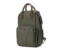 Bebeconfort Sac à Langer Bebe, avec Matelas à Langer Bebe, Sac à Dos pour Poussette à Grandes Poches, Poches Isothermes et Sangles de Fixation Poussette, Finitions en Cuir Elégantes, Mineral Green