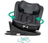 Bebeconfort Siège Auto Évolutif Pivotant Evolufix 360 I-Size - Groupe 0/1/2/3 , Isofix - 0 À 12 Ans (36 Kg), 40-150 Cm, Tinted Black Multicolore
