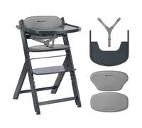 Bebeconfort Timba 2 avec Coussin, Chaise Haute Bébé Évolutive Bois, 6+ Mois, Jusqu'à 110 kg, Chaise Haute Enfant Ergonomique, S'adapte À La Plupart Des Tables, Plateau Amovible, Grey Mist