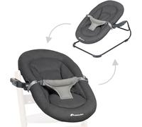 Bebeconfort Timba Baby, Transat 2-en-1, Naissance à 6 mois, 0-9 kg, Kit nouveau-né pour chaise haute bois Timba, 2 positions d'inclinaison, Siège molletonné, Harnais 3 points, Tinted Graphite