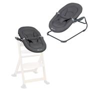 BEBECONFORT Timba baby, Transat bébé, compatible pour chaise haute Timba , de la naissance jusqu'à 6 mois, Mineral Graphite gris TU