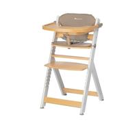 BEBECONFORT Timba + coussin, Chaise haute bébé, Chaise bois, De 6 mois à 10 ans (30kg), Light Wood Beige beige TU