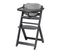 Bebeconfort Timba + Coussin, Chaise Haute Bébé Evolutive, 6 Mois - 10 Ans, Jusqu'à 30 kg, Plateau Amovible, Assise/Repose-pieds Réglables, Compatible avec Timba Baby, Mineral Graphite