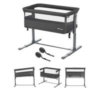 BEBECONFORT Zina Berceau Pliable Bebe & Cododo, 0-6 m (0-9 kg), 5 Positions, Matelas Inclinable, Mineral Graphite