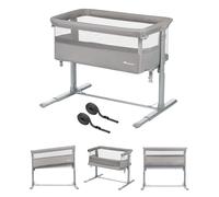 Bebeconfort Zina Berceau Bébé & Cododo, 0-9 kg, Mineral Grey | Berceau Pliable, 0-6 Mois, 5 Positions de Hauteur Réglables, Matelas Inclinable, Facile à Installer