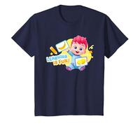 Bebefinn Learning, C'est Amusant ! Finn Kids T-Shirt, Enfant, Bleu Marine, 8 Ans