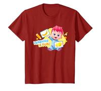 Bebefinn Learning, C'est Amusant ! Finn Kids T-Shirt, Enfant, Canneberge, 3 Ans