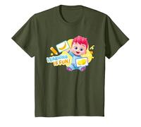 Bebefinn Learning, C'est Amusant ! Finn Kids T-Shirt, Enfant, Olive, 2 Ans