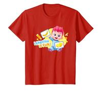 Bebefinn Learning, C'est Amusant ! Finn Kids T-Shirt, Enfant, Rouge, 6 Ans