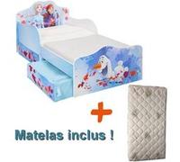 BEBEGAVROCHE Lit enfant Reine des Neiges 2 avec tiroirs de rangement Disney + Matelas Multicolors G