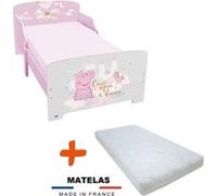 BEBEGAVROCHE Lit+ matelas Peppa pig Lit + Sommier + lattes + Matelas - 70x140 cm Multicolors G
