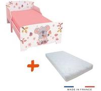 BEBEGAVROCHE Pack Lit enfant Cally Mimi Koala Lit+Matelas Rose G