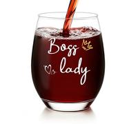 BeBeiZi Geschenke für Boss Lady - Verre à vin pour patron, femme, anniversaire, Noël - Verre à vin à emporter - 520 ml