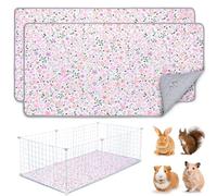 BeBeJoJo Lot De 2 Tapis Lavables Et Réutilisables pour Cage De Cochon D’Inde, Doublures Absorbantes pour Pipi, Tapis pour Petits Animaux, Lapins Et Hamsters