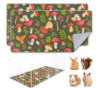BeBeJoJo Lot de 2 tapis lavables pour cage de cochon d'Inde, réutilisables, imperméables, super absorbants, marron, 120 x 60 cm