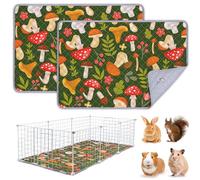 BeBeJoJo Lot de 2 tapis lavables pour cage de cochon d'Inde, réutilisables, imperméables, super absorbants, marron, 91 x 60 cm