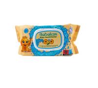 Bebelan Lot de 80 lingettes humides pour nouveau-né et bébé 0+ avec des extraits d'eau pure de calendule et de camomille avec effet régénérant (1 pièce) avec motif floral de calendule