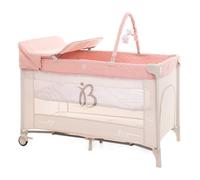 BEBELISSIMO - Lit parapluie bébé - lit pliant - dès la naissance - Fais dodo - table à langer et jouets - rose