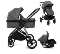 BEBELISSIMO - Poussette combinée trio 3 en 1 - siège auto 0+ CAVO - nacelle - dès la naissance - jusqu’à 22kg - vert