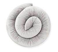 Bebeloo Coussin de positionnement latéral, pour le corps, serpent, traversin, coussin d'allaitement, tour de lit, anti-courants d'air, gris, 140 cm