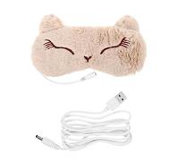 BEBEMOKO 1 Ensemble Lunettes Stéréo 3d Compresse Chaude Pour Les Yeux Couvre-yeux Chauds Rechargeable Sommeil Des Yeux Couverture Visage Endormi Khaki Velours De Cristal