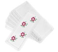 BEBEMOKO 10 Marque-pages à Broder au Point de Croix, Tissu Blanc, 10 Pièces, Marque-pages Délicats pour Couture Diy, Accessoires de Lecture et Décoration Créative