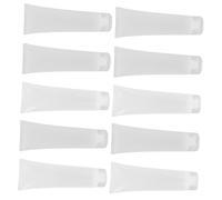 BEBEMOKO 10 pièces Tubes Rechargeables Transparents pour Cosmétiques Bouteilles Plastiques Étanches Légères Flacons Voyage Réutilisables pour Shampooing Gel et Lotion