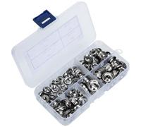 BEBEMOKO 180pcs Rondelles Décoratives en Acier Inoxydable Forme Bol pour Vis Fraisée Argenté, Évite le Passage de Vis, Taille Standard, pour Travaux de Maintenance Mécanique